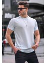 Madmext Blue Regular Fit Basic Men's T-Shirt 6069