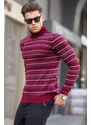 Madmext Claret Red Turtleneck Knitwear Sweater 5170