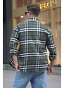 Madmext Khaki Regular Fit Lumberjack Shirt 5553