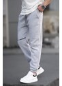 Madmext Graymelange Men's Pocket Detailed Basic Sweatpants 6523