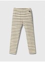 Dětské legíny Calvin Klein Jeans béžová barva, vzorované