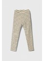 Dětské legíny Calvin Klein Jeans béžová barva, vzorované