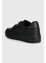 Kožené sneakers boty Tommy Jeans TJW RETRO BASKET ESS černá barva, EN0EN02505