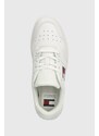 Kožené sneakers boty Tommy Jeans TJW RETRO BASKET ESS bílá barva, EN0EN02505