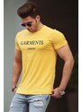 Madmext Yellow Printed T-Shirt 4018