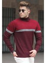 Madmext Claret Red Turtleneck Sweater 5149