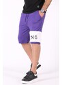 Madmext Printed Daily Purple Shorts 2911