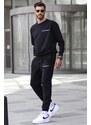 Madmext Black Men's Tracksuit Set 5285