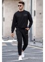 Madmext Black Men's Tracksuit Set 5285