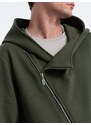 Ombre Asymmetrical men's sweatshirt with a spacious hood NANTES