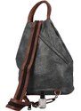 L&H Trendy dámský koženkový batůžek Soleina, šedá