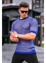 Madmext Men's Sax Knitwear T-Shirt 5076