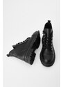 Marjin Women's Lace-up Thick Sole Boots Boots Konifa Black.