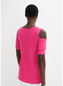 bonprix Dlouhé triko s prostřihy, křidélkovými rukávy, z udržitelné viskózy Pink