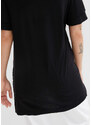bonprix Dlouhé triko s prostřihy, křidélkovými rukávy, z udržitelné viskózy Černá