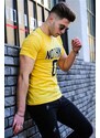 Madmext Printed Yellow T-Shirt 4394