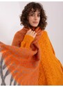 ITALY MODA ORANŽOVÁ VZOROVANÁ ŠÁLA S TŘÁSNĚMI -ORANGE