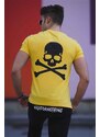 Madmext Men's Yellow Printed T-Shirt 4597