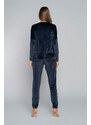 Italian Fashion Dámská souprava Juga, dlouhý rukáv, dlouhé kalhoty - tmavě modrá