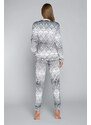 Italian Fashion Sněhová dámská souprava, dlouhý rukáv, dlouhé nohavice - potisk
