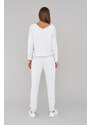 Italian Fashion Dámská tepláková souprava Karina s dlouhým rukávem, dlouhé kalhoty - bílé