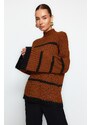 Trendyol Cinnamon Oversized Knitwear Sweater