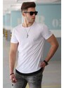 Madmext Basic White Men's T-Shirt 4465