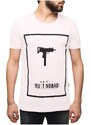 Madmext Uzi Printed White T-Shirt 2533