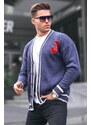 Madmext Navy Blue Men's Knitwear Cardigan 6314