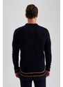 DEFACTO Standard Fit Polo Collar Cardigan