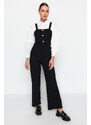 Trendyol Gilet Woven Jumpsuit with Black Buttons and Straps