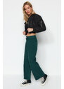 Trendyol Petrol High Waist Culotte Jeans