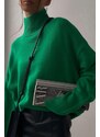 Madmext Mad Girls Green Turtleneck Sweater