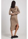 Madmext Mink Square Collar Knitwear Long Dress