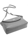 Kožená crossbody kabelka MiaMore 01-018 tmavě šedá
