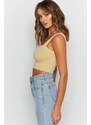 Madmext Mad Girls Beige Crop