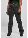 UC Ladies Dámské džíny s vysokým pasem a rovným rozparkem - černé