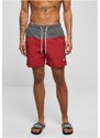 UC Men Block Swim Shorts brickred/darkshadow