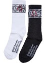 Merchcode Accessoires Ramones Skull Socks 2-Pack černá/bílá