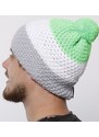 Unisex zimní čepice Sherpa GEMMA zelená/bílá/šedá