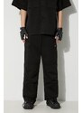 Bavlněné kalhoty Heron Preston Vintage Wash Cargo Pants černá barva, jednoduché, HMCF012F23FAB0031000