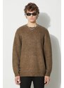 Svetr z vlněné směsi Manastash Aberdeen Sweater pánský, hnědá barva, 7923240001