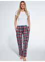 Women's pyjama pants Cornette 690/38 S-2XL red-check