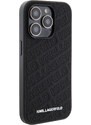 Ochranný kryt na iPhone 15 Pro MAX - Karl Lagerfeld, Quilted Pattern Black
