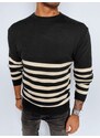 Dstreet Trendy černý pruhovaný svetr