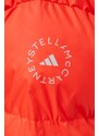 Bunda adidas by Stella McCartney dámská, červená barva, zimní, oversize