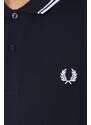 Bavlněné polo tričko Fred Perry tmavomodrá barva, s aplikací, M3600.238