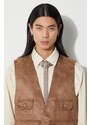 Vesta Engineered Garments Fowl Vest hnědá barva, 23F1C002.CT253