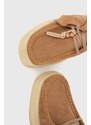 Clarks Originals Mokasíny Clarks Wallabee Cup dámské, béžová barva, na plochém podpatku, 26174006