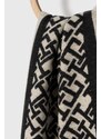 Bavlněný šátek Tommy Hilfiger béžová barva, vzorovaný
